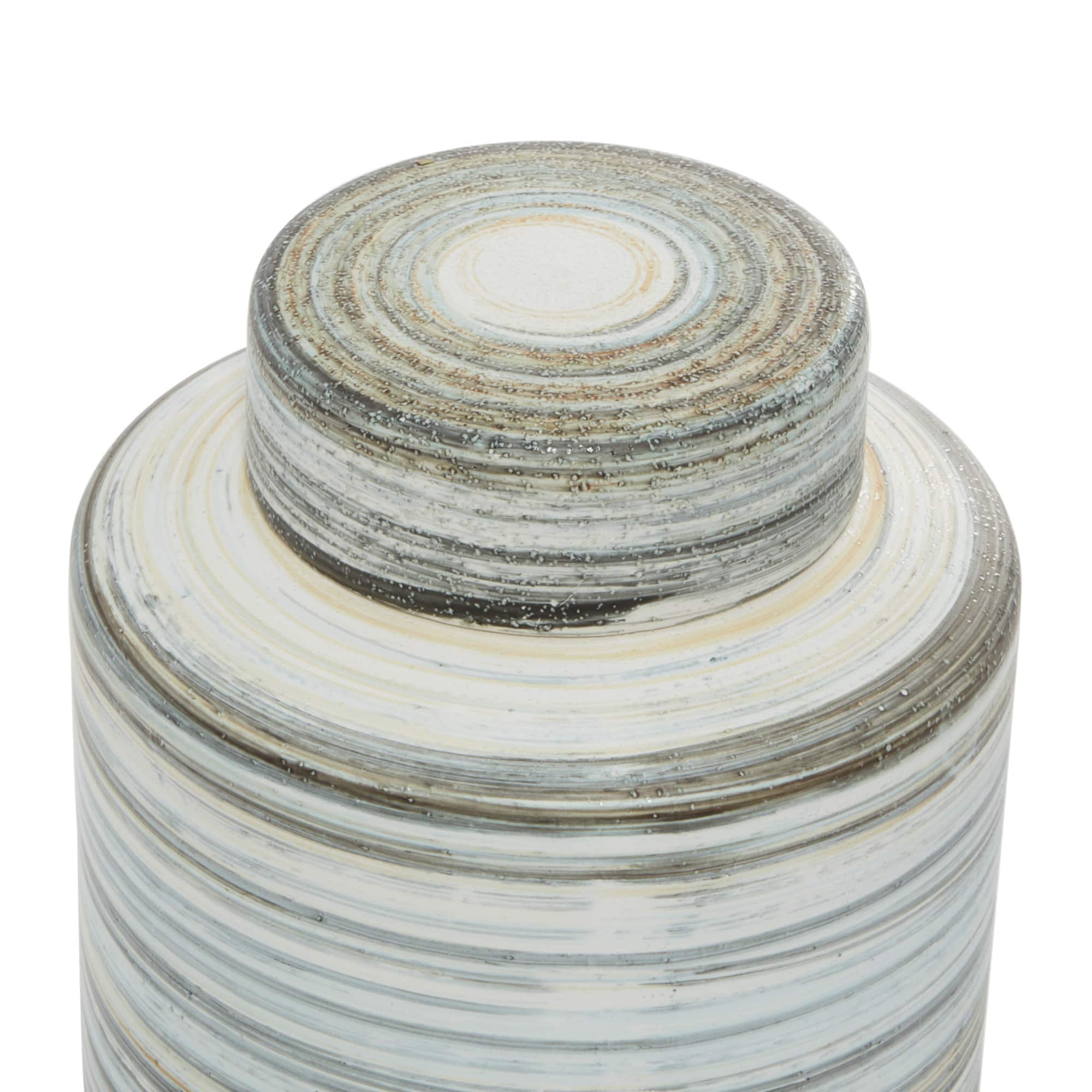 Gray & White Ceramic Farmhouse Decorative Jar Set